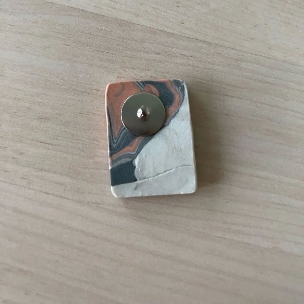 Glazed CeramicāHandmade RectangularāPin - Picture 3 of 3